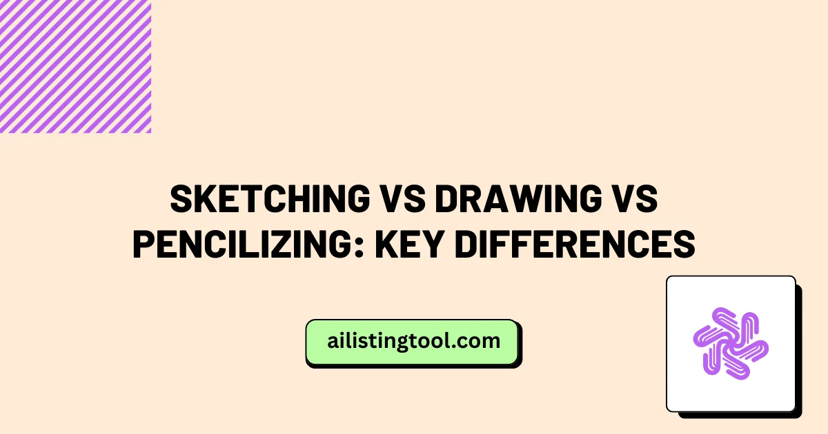 Sketching vs Drawing vs Pencilizing: Key Differences