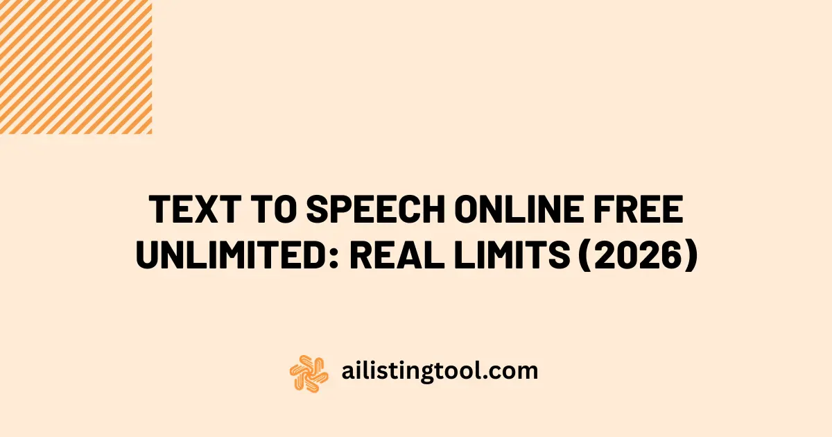 Text to Speech Online Free Unlimited: Real Limits (2026)